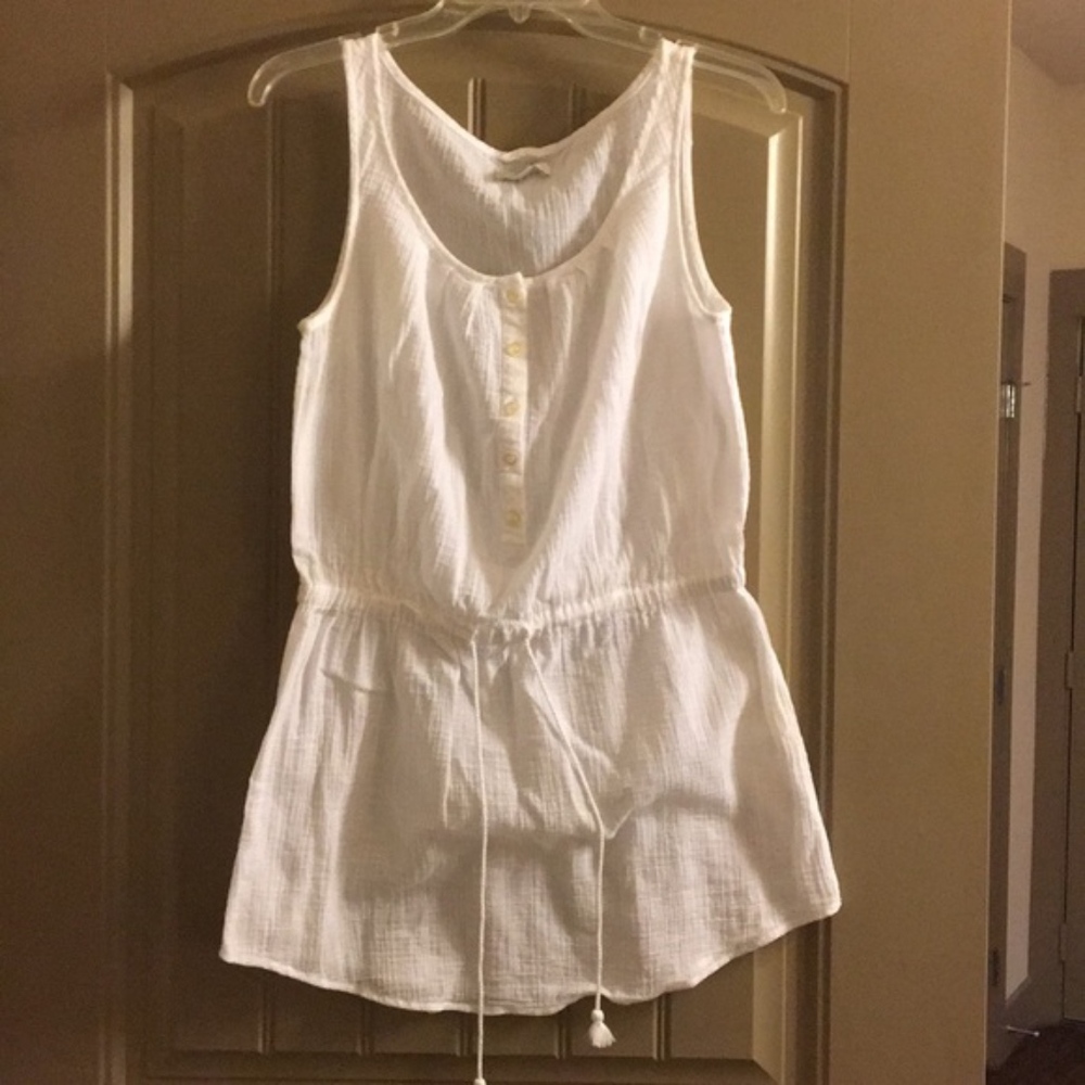 J Crew Cotton White Beach Cover Up